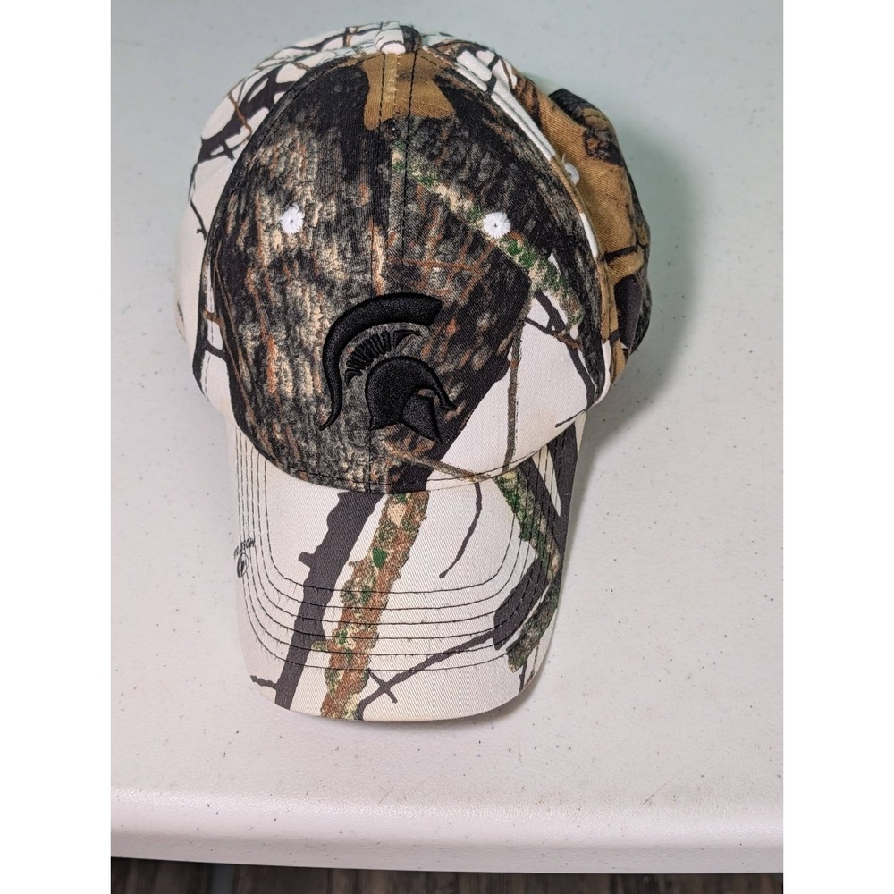 Michigan State Spartans Embroidered Adjustable Camo Hat By Signatures